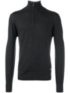Cp Company Zipped Turtleneck Jumper, Men's, Size: 50, Grey, Wool