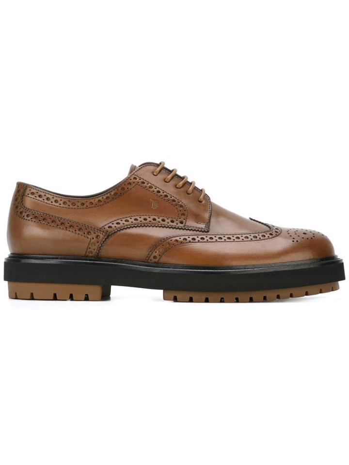 Tod's Double Sole Brogues - Brown