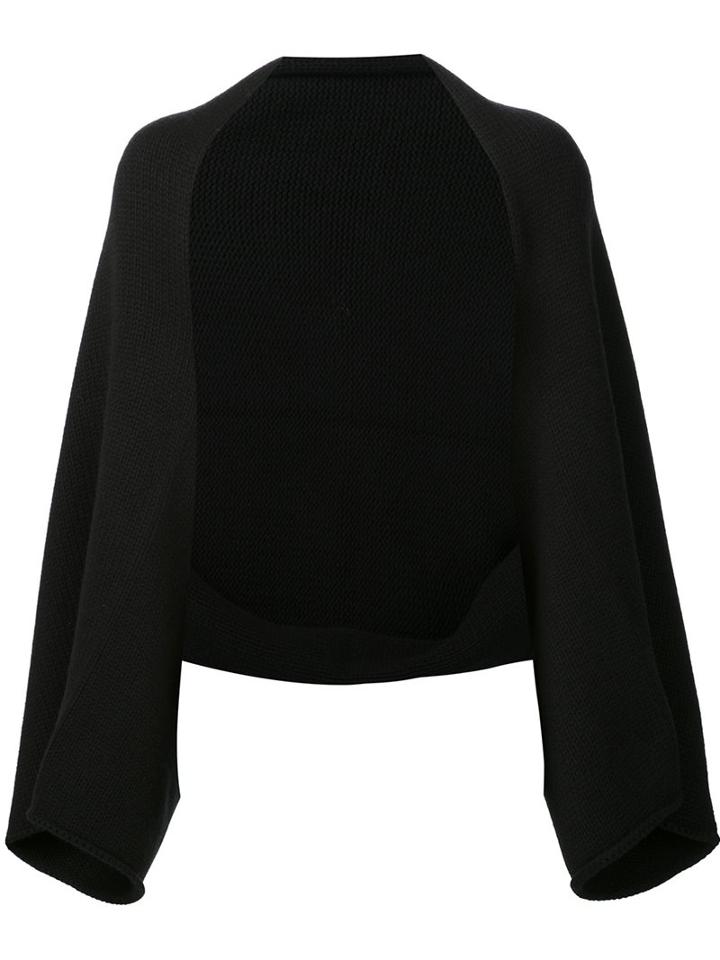 Sally Lapointe Knitted Bolero, Women's, Black, Cashmere