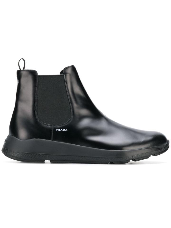 Prada Classic Chelsea Ankle Boots - Black