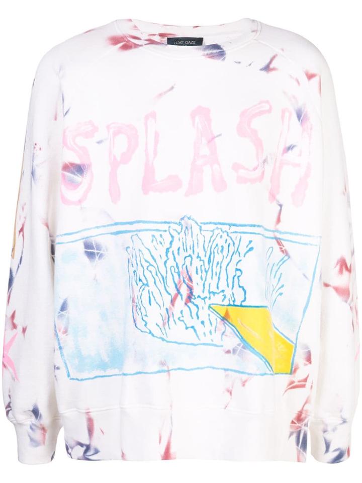 Lost Daze Splash Sweatshirt - White