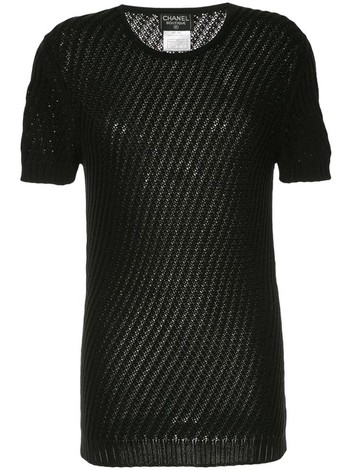 Chanel Vintage Short Sleeve Top - Black