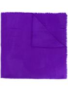 Gucci Supreme Fringed Scarf - Pink & Purple