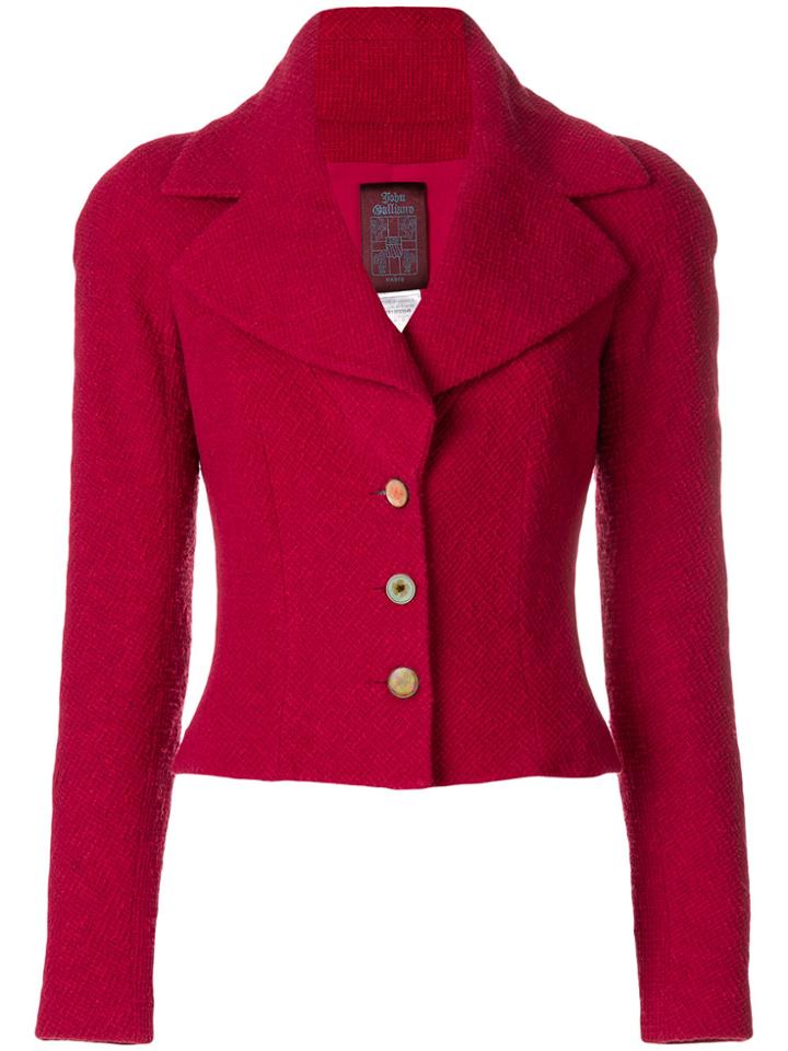 John Galliano Vintage Wide Lapels Jacket - Red