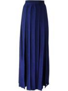 Missoni Pleated Maxi Skirt, Women's, Size: 44, Blue, Rayon/polyester/cupro/silk