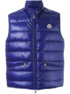 Moncler Classic Padded Gilet, Men's, Size: 5, Blue, Polyamide/feather Down