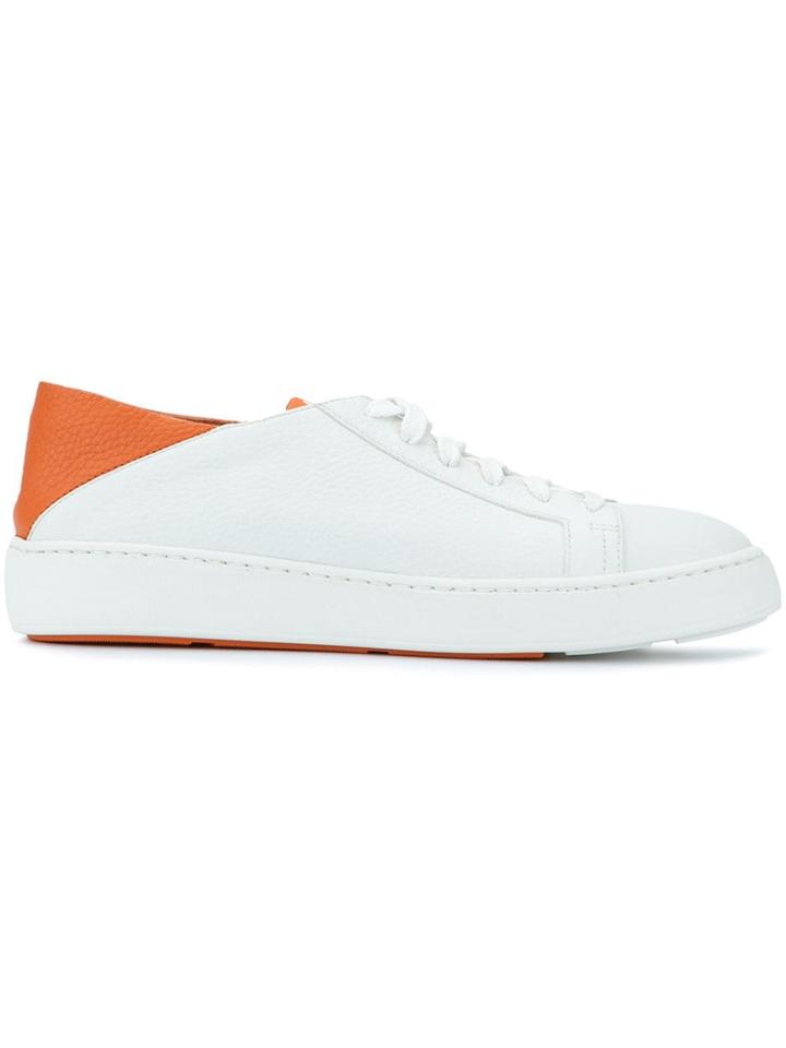 Santoni Lace-up Sneakers With Socks - White