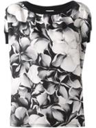 Moncler Floral Print Crepe Top, Women's, Size: Xs, Black, Cotton/silk