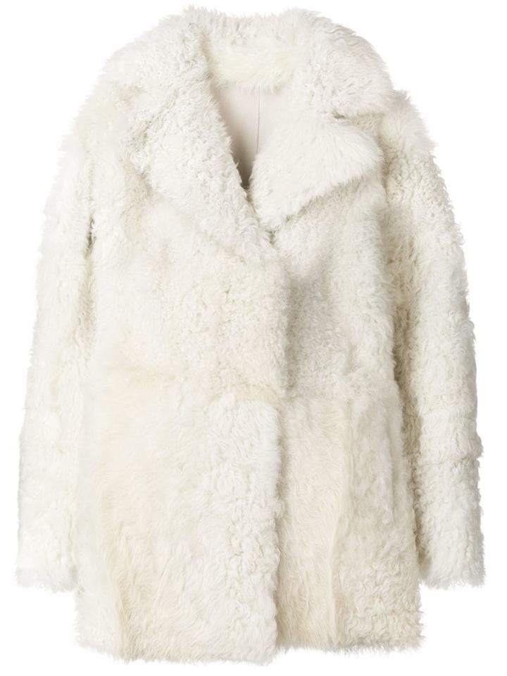Drome Off-centre Button Coat - White