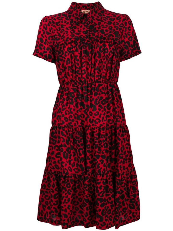 Nº21 Leopard Print Tiered Dress