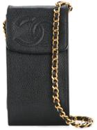 Chanel Vintage Logo Shoulder Bag Phone Case - Black