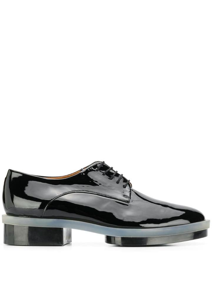 Clergerie Varnished Lace-up Shoes - Black