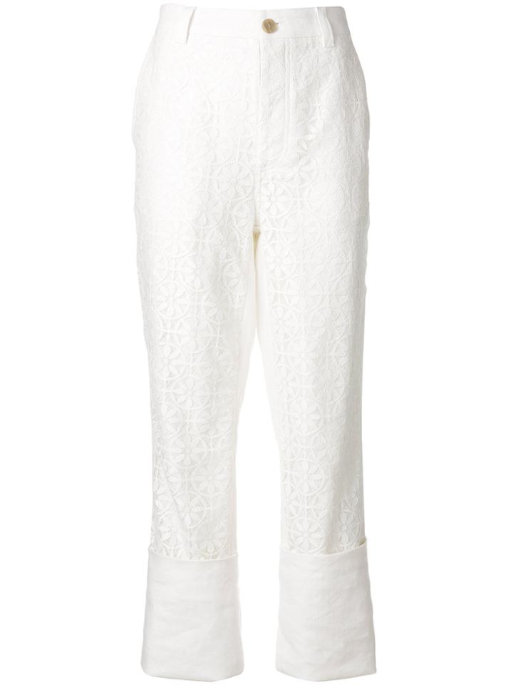Loewe Lace Fisherman Trousers - White