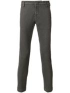 Entre Amis Slim-fit Ankle Grazer Trousers - Grey