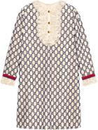 Gucci Short Gg Macramé Dress - White