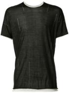 Label Under Construction Layered T-shirt, Men's, Size: Small, Black, Silk