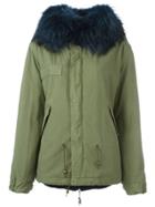 Mr & Mrs Italy Rabbit And Raccoon Fur Lined Parka - Green