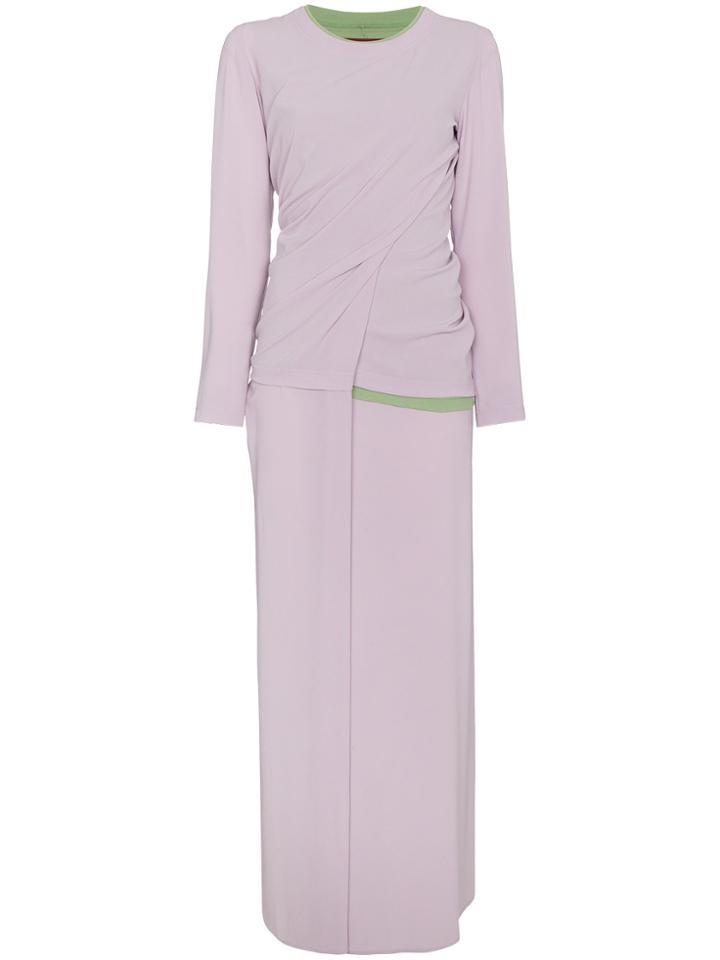 Sies Marjan Vivki Twisted Two-tone Dress - Pink & Purple