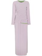 Sies Marjan Vivki Twisted Two-tone Dress - Pink & Purple