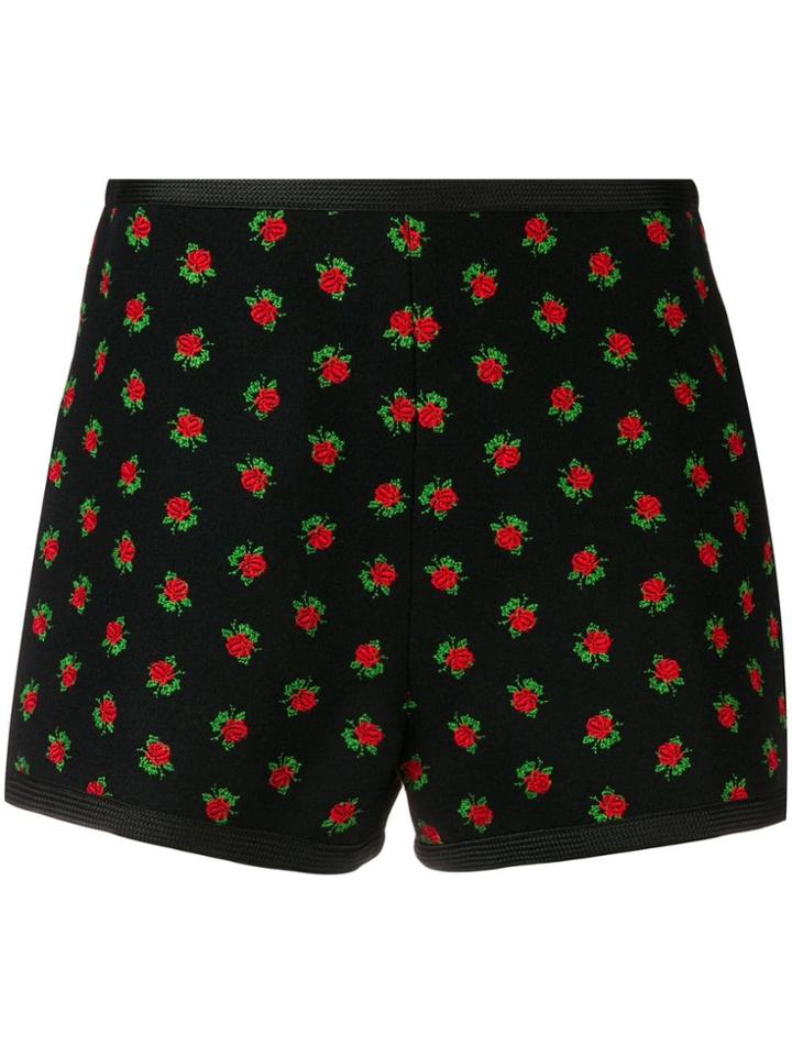 Philosophy Di Lorenzo Serafini Roses Print Shorts - Black