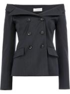 Faith Connexion - Double Breasted Blazer - Women - Spandex/elastane/cupro/viscose/virgin Wool - 36, Women's, Blue, Spandex/elastane/cupro/viscose/virgin Wool
