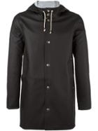 Stutterheim Hooded Raincoat, Adult Unisex, Size: Xxxs, Black, Cotton/polyester/pvc