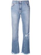 Magda Butrym Distressed Loose Jeans - Blue