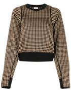 Comme Des Garçons Noir Kei Ninomiya Houndstooth-print Cropped Jumper -