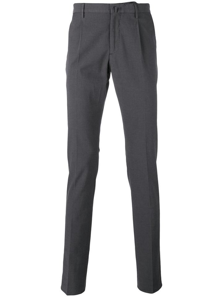 Incotex Slim-fit Chinos, Men's, Size: 52, Grey, Cotton/spandex/elastane