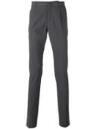 Incotex Slim-fit Chinos, Men's, Size: 52, Grey, Cotton/spandex/elastane