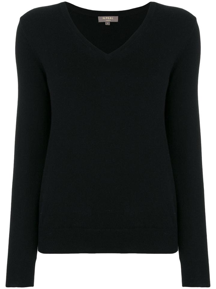 N.peal V-neck Jumper - Black