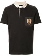 Kent & Curwen Crest Patch Polo Shirt - Black
