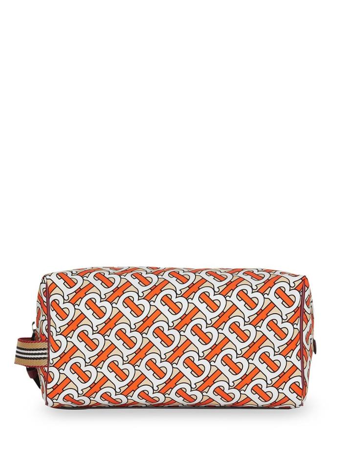 Burberry Monogram Print Pouch - Orange