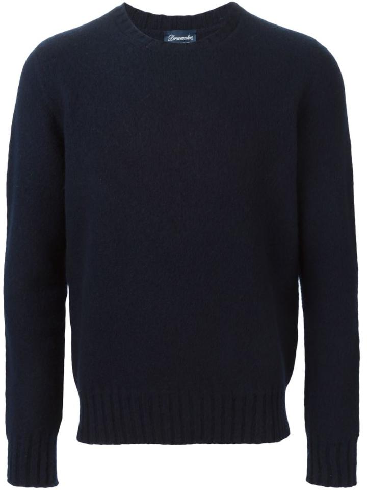 Drumohr Crew Neck Sweater, Men's, Size: 48, Lambs Wool