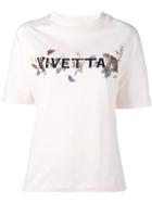 Vivetta Logo Print T-shirt - Pink & Purple