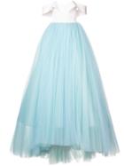 Christian Siriano Tulle Skirt Ball Gown - Blue