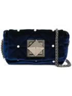Sonia Rykiel Studded Shoulder Bag, Women's, Blue, Polyester