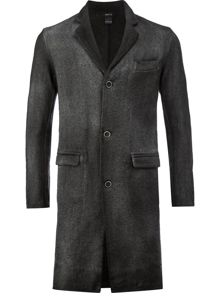 Avant Toi - Single-breasted Coat - Men - Cotton/cashmere/wool - M, Black, Cotton/cashmere/wool