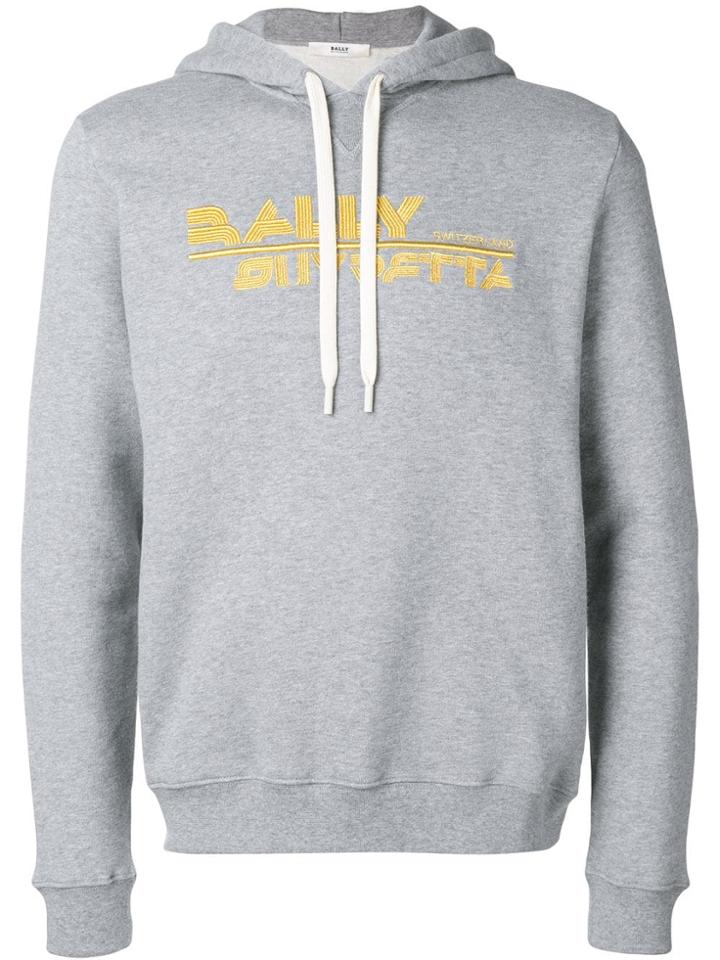 Bally Embroidered Logo Hoodie - Grey