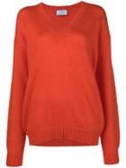 Prada V-neck Sweater - Yellow & Orange
