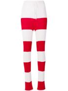 Marques'almeida Striped Ribbed-knit Leggings - White