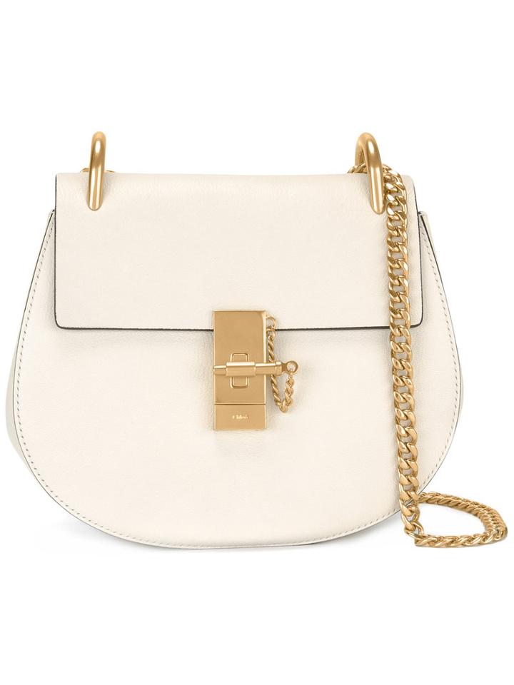 Chloé 'drew' Shoulder Bag, Women's, Nude/neutrals, Goat Skin/calf Leather/calf Suede