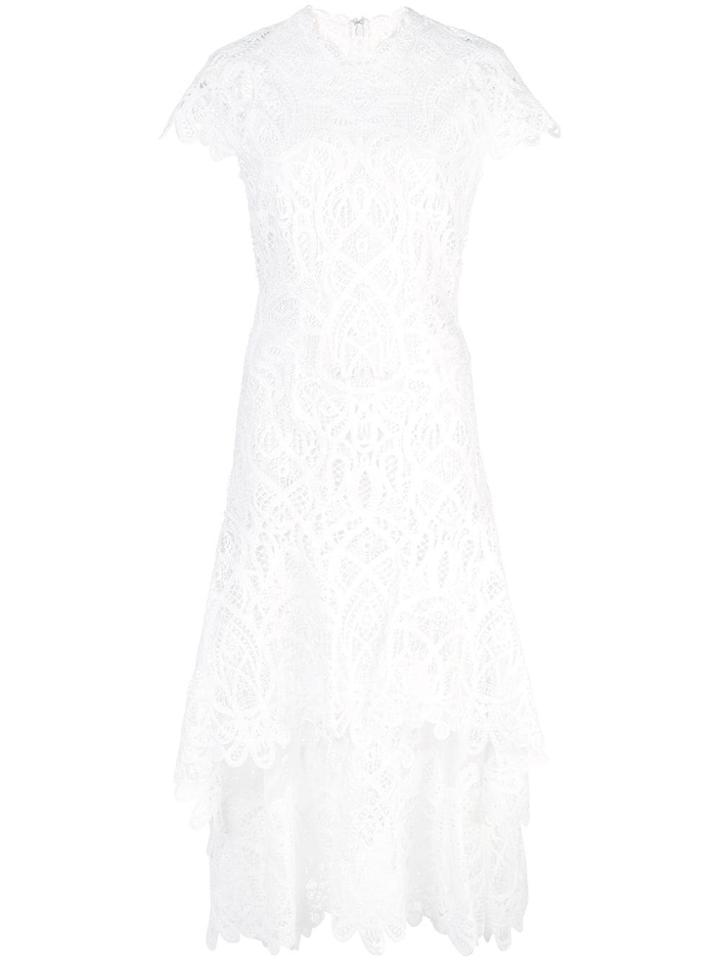 Jonathan Simkhai Lace Tiered Midi Dress - White