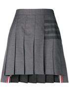 Thom Browne 4-bar Pleated Mini Skirt - Grey