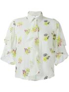 Marco De Vincenzo Floral Embroidery Shirt - Green