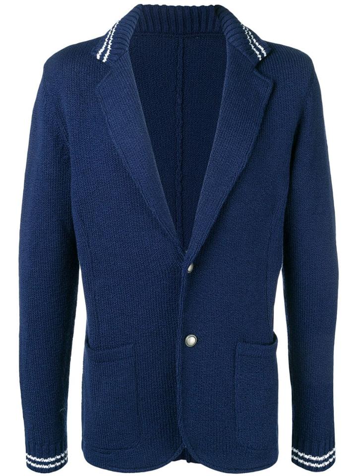 Eleventy Knitted Cardigan - Blue