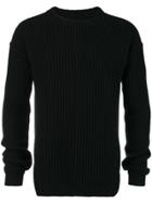 Rick Owens Round Neck Knit Jumper - Black