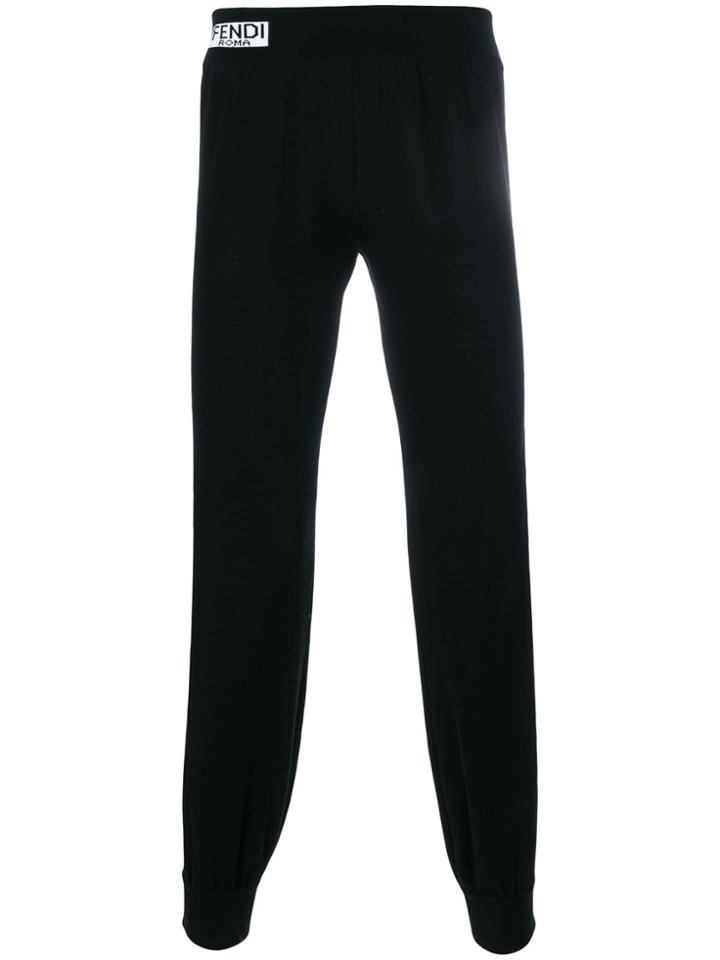 Fendi Tapered Track Pants - Black