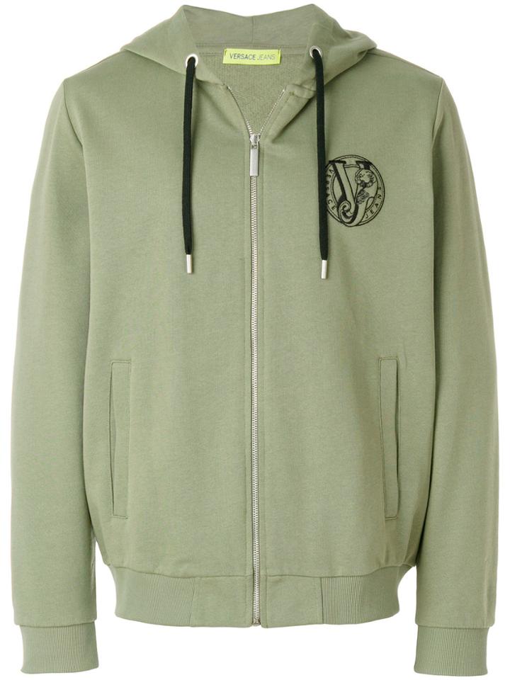 Versace Jeans V Zipped Bomber Jacket - Green