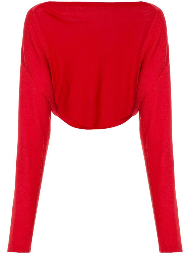 Han Ahn Soon Knitted Boléro Cardigan - Red